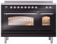 Ilve® Nostalgie II Series 48" Glossy Black Pro Style Induction Range-3