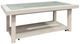 Elements International Avalanche Glass Top Coffee Table with Antique White Base-0