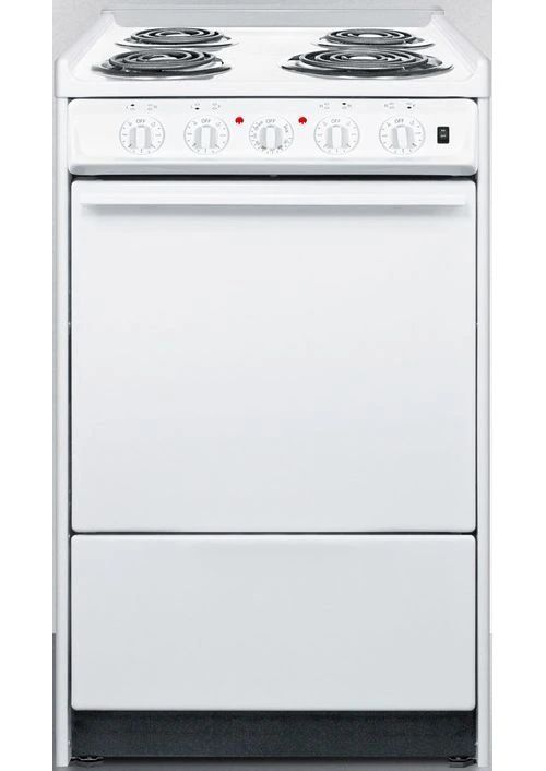 Summit® 20" White Slide-In Electric Range-2