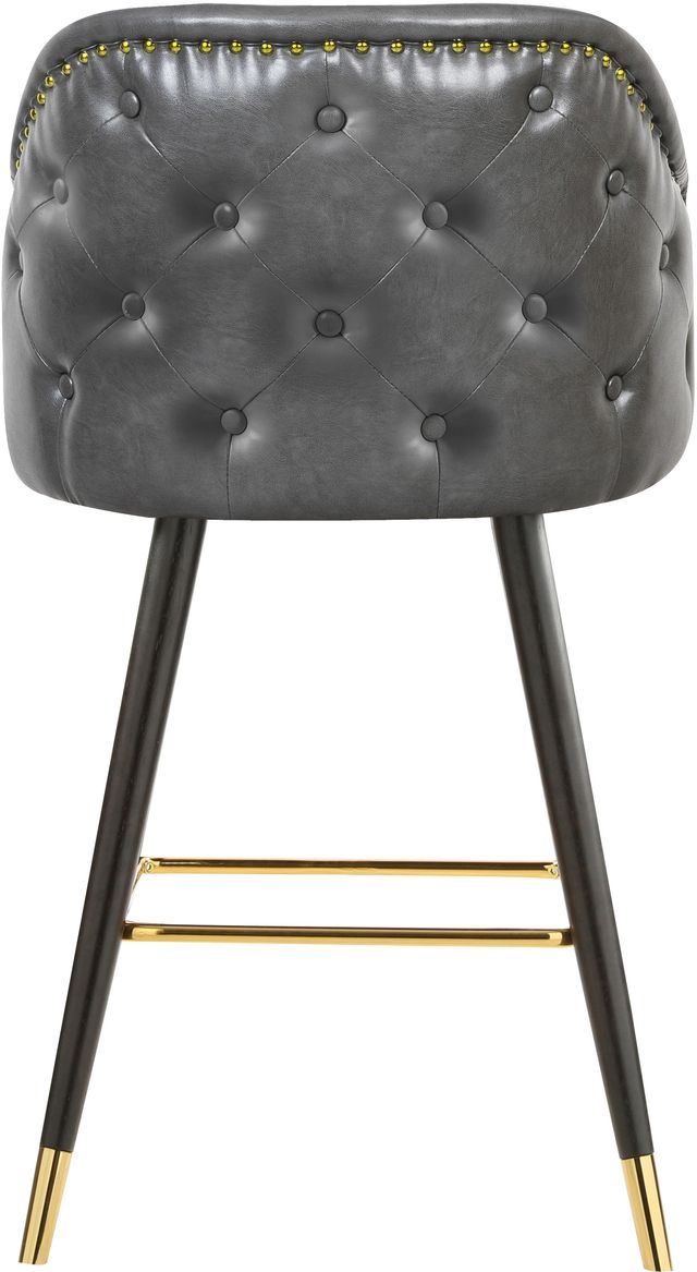 Meridian Furniture Barbosa Gray Faux Leather Counter Stool-1