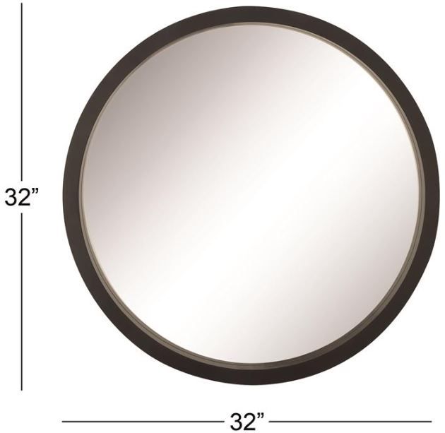 Deco Marche Black Round Wall Mirror-3