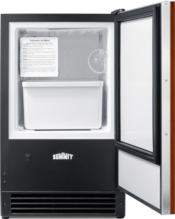 Summit® 15” 15 lb Panel Ready Drain-Free Undercounter Ice Maker-1