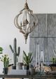 A & B Home Donalt Crowned Gold/White 3-Light Chandelier-3