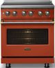 Viking® 5 Series 30" Spiced Cider Pro Style Induction Range with Brushed Brass Trim-4
