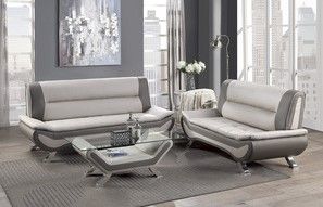 Mazin Furniture Veloce Beige/Gray Coffee Table-2