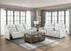 Homelegance® Salida White Double Power Reclining Loveseat with Center Console and Power Headrests-1