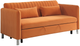 Homelegance® Greenway Orange Convertible Studio Sofa with Pull-Out Bed-0