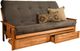 Kodiak Furniture Monterey Suede Gray/Butternut Queen Storage Futon with Mattress-0