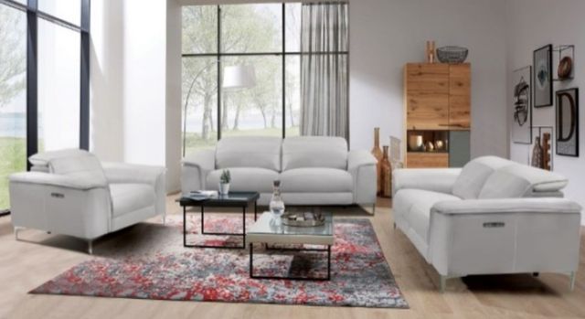 Furniture of America® Ascona Light Taupe Power Recliner-2