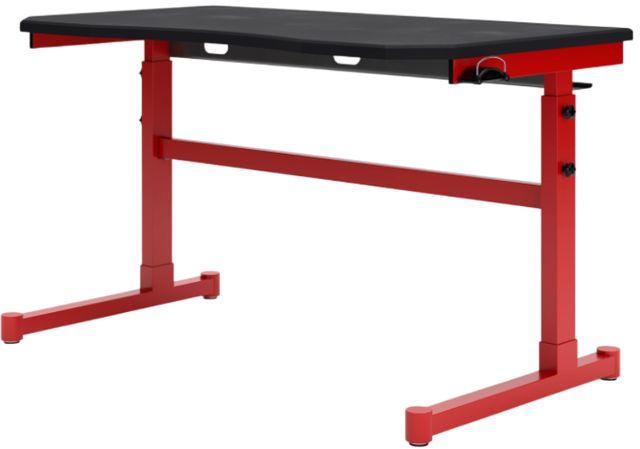 Signature Design by Ashley® Lynxtyn Black/Red Adjustable Height Office Desk-2