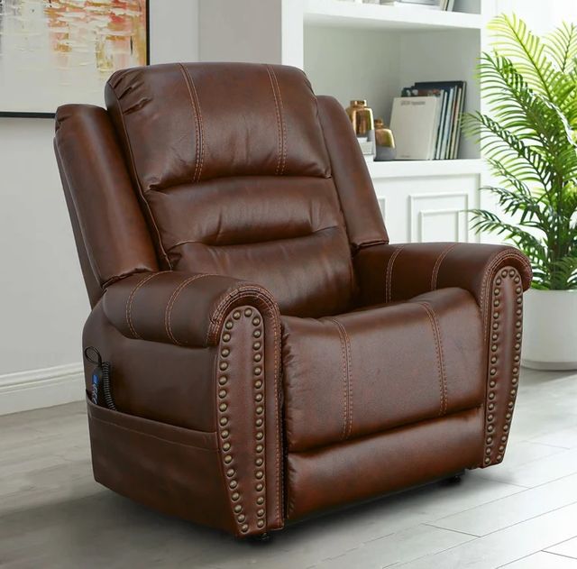 Flexsteel® Oscar Grizzly Power Lift Recliner with Right-Hand Control and Power Headrest-1