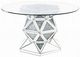 ACME Furniture Noralie Glass Top Round Dining Table with Mirrored Base-0