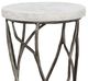 Fairfield® Palermo White Drink Table with Stainless Steel Base-4