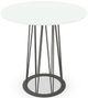Amisco Customizable Calypso 42" White Glass Round Bar Table-4