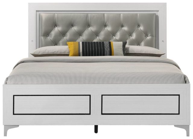 ACME Furniture Casilda Gray/White Eastern King Panel Bed-3