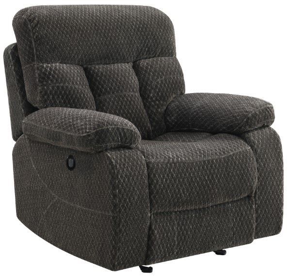 New Classic® Home Furnishings Bravo Charcoal Power Glider Recliner-0