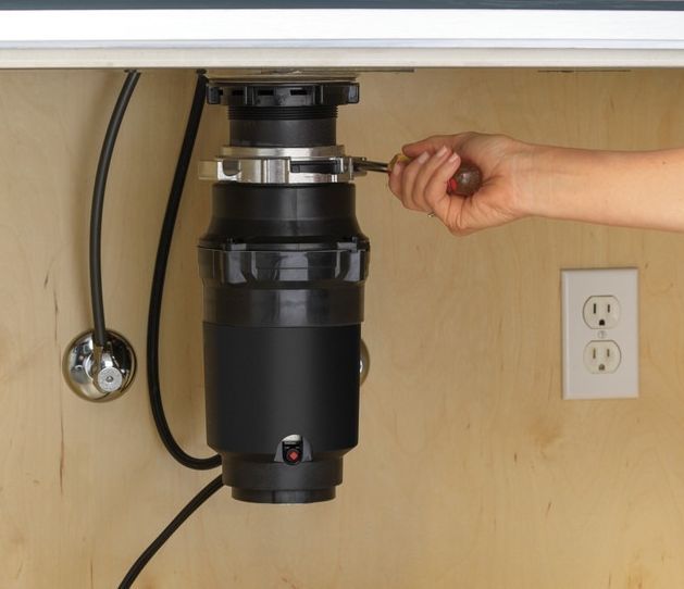 GE® Disposall® 1/2 HP Continuous Feed Corded Black Garbage Disposal-3