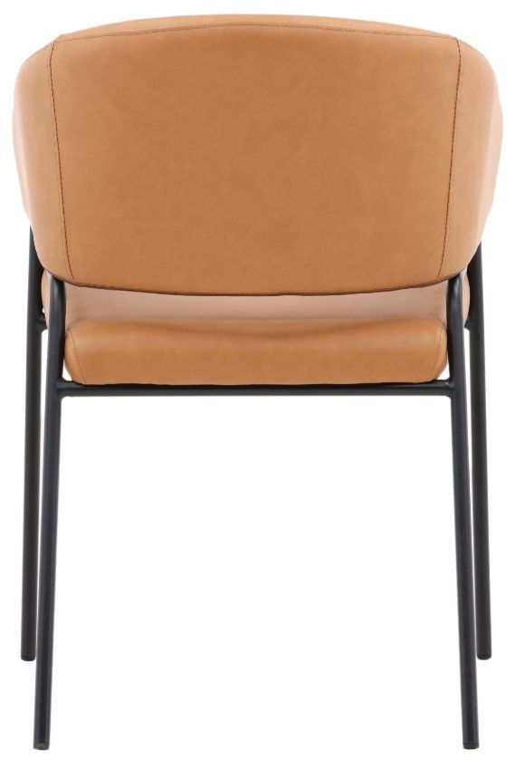 Dovetail Furniture Cathey 2-Piece Black/Camel Dining Chair Set-3