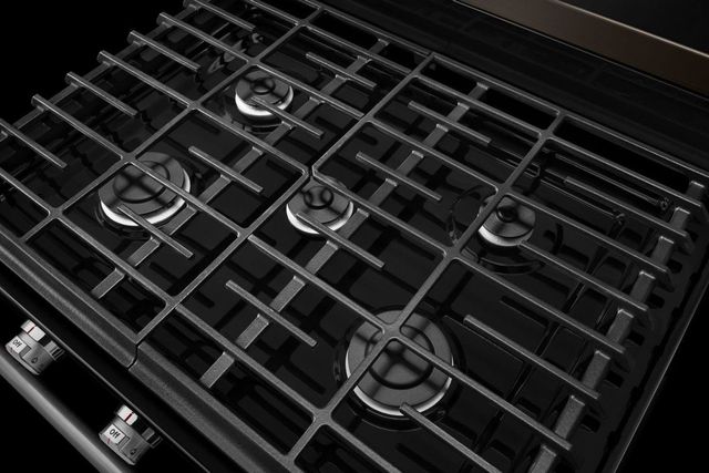 KitchenAid® 30" Black Stainless Steel Freestanding Gas Range-6