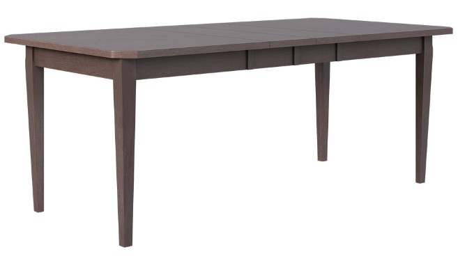 Country View Woodworking Customizable Nashville Hickory Top 42" Dining Table with 2-Leaves and Brown Maple Base