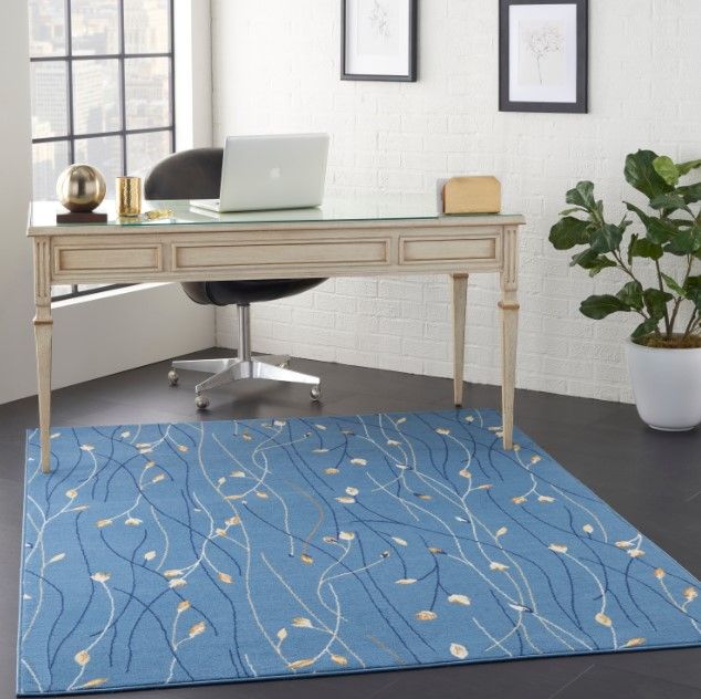 Nourison Home™ Grafix Light Blue 5'x7' Area Rug-1