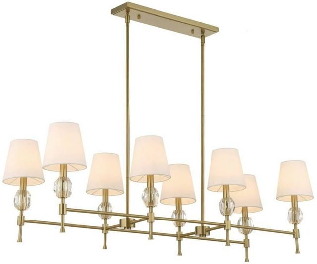 Uttermost® Arques Natural Brass 8 Light Linear Chandelier-3