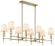 Uttermost® Arques Natural Brass 8 Light Linear Chandelier-3