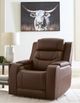Signature Design by Ashley® Knightington Brown Power Recliner with Audio Seating-3