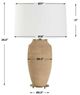 Uttermost® Sandstone Flow Brown Terracotta Table Lamp with Brass Accent-2