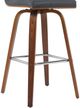Armen Living Vienna Vintage Black/Walnut Swivel Barstool-4