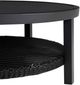 Armen Living Cayman Black Aluminum/Wicker Outdoor Coffee Table-2