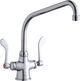 Elkay Chrome Single Hole Concealed Deck Faucet with 10" High Arc Spout and 4" Wristblade Handles-0