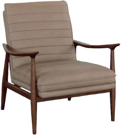 Bassett® Furniture Ellis Leather Beige Accent Chair-0