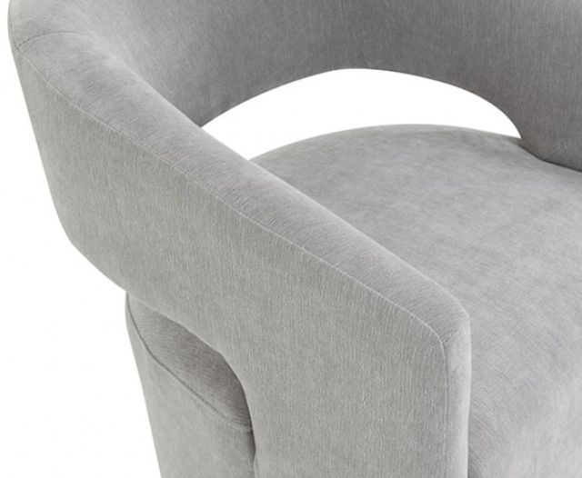 Furniture of America® Tresa Light Gray Arm Chair with Casters-4
