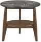 Coaster® Bradley Smokey Gray End Table with Dark Brown Base-3