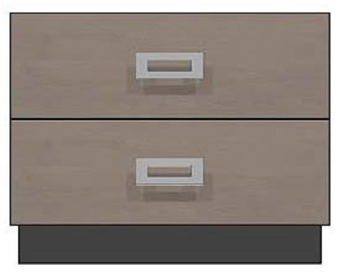 Country View Woodworking Customizable American Modern 28" 2-Drawer Rectangular White Front Plinth Base Nightstand-0