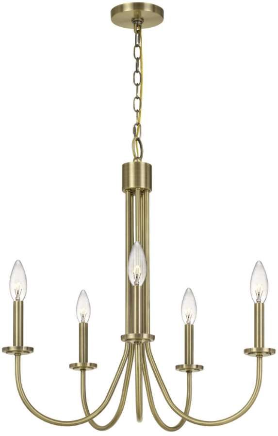 Cal® Lighting & Accessories Spiez Antique Brass Chandelier-0