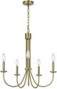 Cal® Lighting & Accessories Spiez Antique Brass Chandelier-0