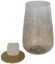 A & B Home Gold/White Lidded Jar -3