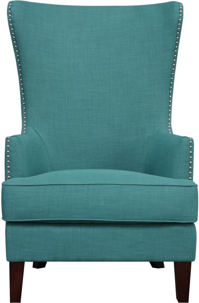 Elements International Kori Espresso/Heirloom Teal Accent Chair-1
