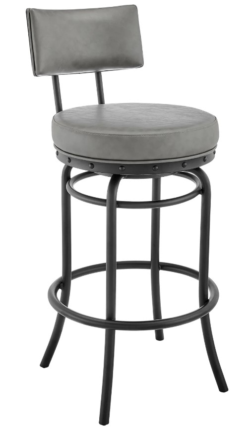 Armen Living Leslie Black Grey 30 Barstool Lacks Furniture Brownsville Laredo McAllen Alice Corpus Christi Harlingen Rio Grande City Victoria Pharr TX