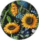 A & B Home Multi-Colored Plastic Sunflower Print Charger Plate-0