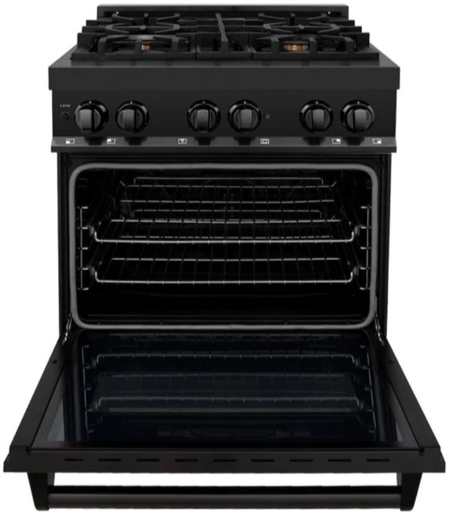 ZLINE 30" Black Stainless Steel Pro Style Dual Fuel Range-1