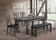 Elements International Nathan 6-Piece Black/Gray Dining Set-1