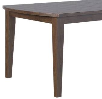 Country View Woodworking Customizable Bakersfield Elm Top 42" Dining Table with 2-Leaves and Brown Maple Base-1