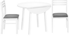 Monarch Specialties Inc. 3-Piece White Dining Set
