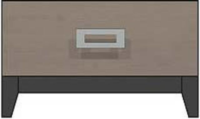 Country View Woodworking Customizable American Modern 24" 2-Drawer Wood Legs Nightstand-1