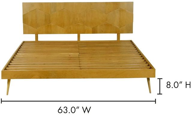 Moe's Home Collection O2 Light Golden King Panel Bed-1