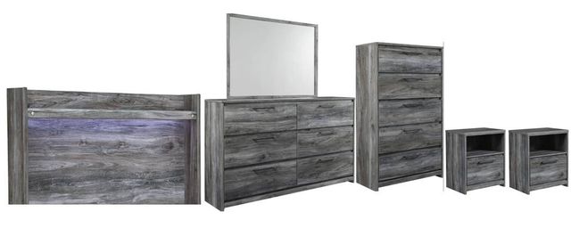 Signature Design by Ashley® Baystorm 6-Piece Gray Twin Panel Headboard Bedroom Set-0