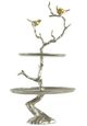 A & B Home Silver Iron Branch 2-Tier Tray-1